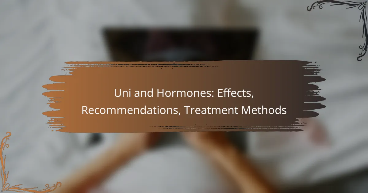 Uni and Hormones: Effects, Recommendations, Treatment Methods